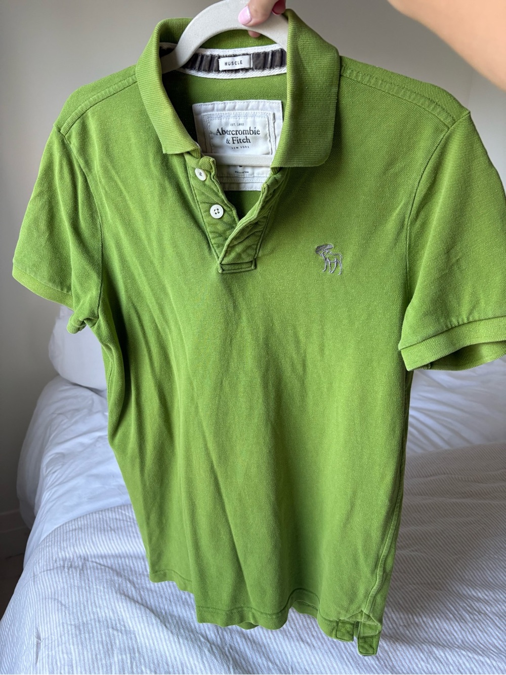 vintage 90's y2k Abercrombie & Fitch X Muscle Men’s Green Polo Shirt